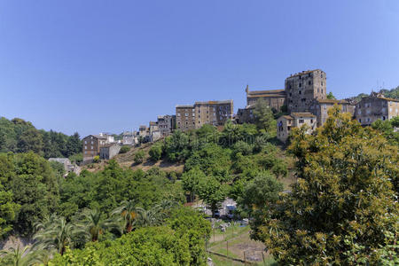 法国科西嘉，卡西卡地区，维斯科瓦托山村