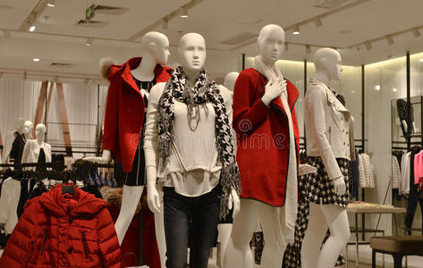 秋冬时装模特服装店,服装店,服装店,照片