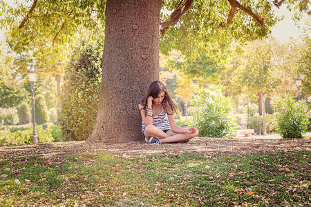 大树下乘凉图片