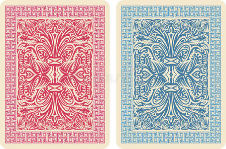 扑克牌背面设计.照片