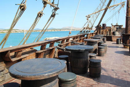 海盗船的甲板照片