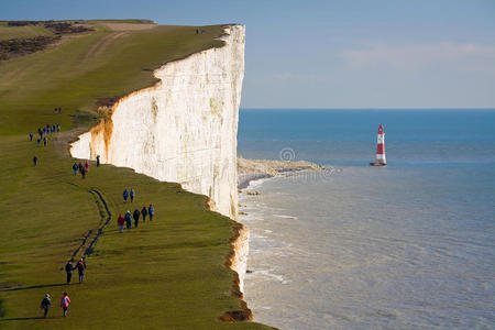 英国海滨灯塔。