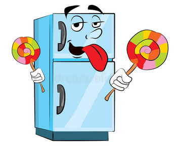 开冰箱的卡通图片-开冰箱的卡通素材-开冰箱的卡通插画-摄图新视界