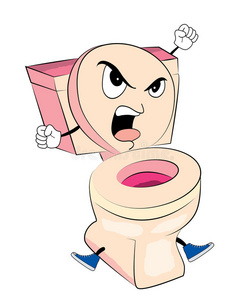 厕所卡通图片