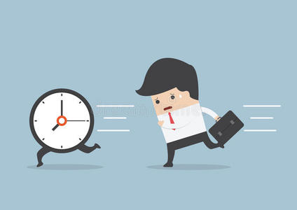 按部就班生意人按部就班地跑照片