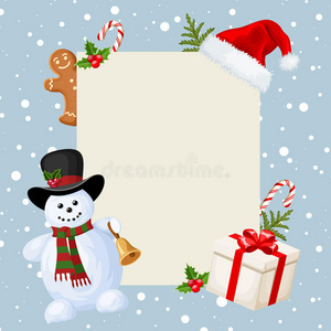圣诞无缝花环冷杉树枝，粉红色和银色球，冬青，一品红，圆锥形和槲寄生。矢量图。