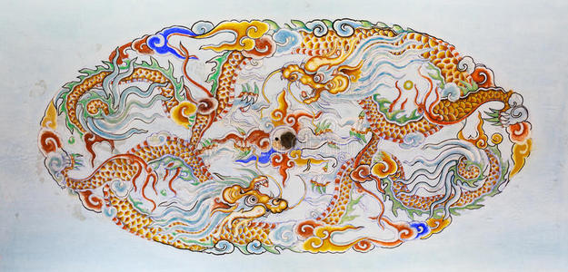 龙壁画图片