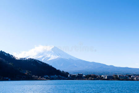 放大冬海富士山川口湖