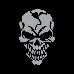 微笑的骷髅头照片