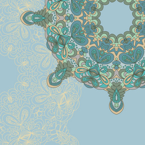 手绘蕾丝图案圆形蕾丝手绘抽象背景.装饰卡.圆形装饰图案照片