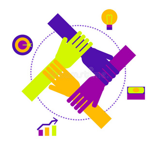 为商业目标携手共进.照片