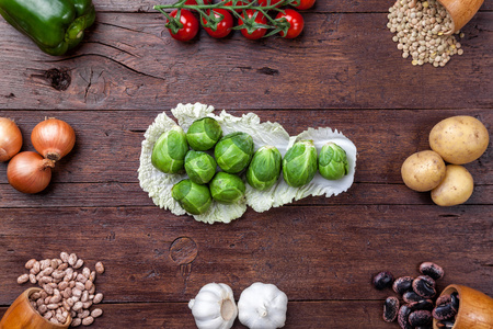 新鲜和健康的有机蔬菜和食品配料