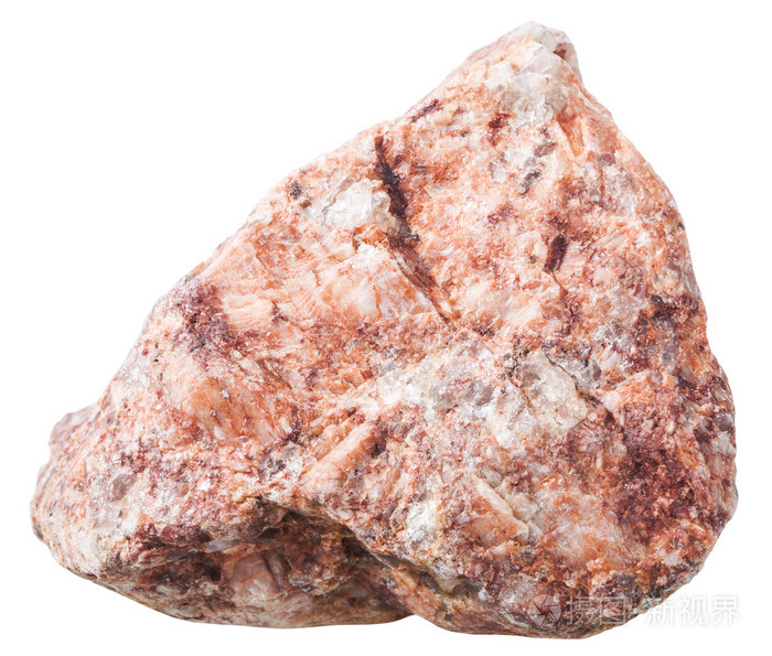 粉红色的花岗片麻岩岩石天然矿物石