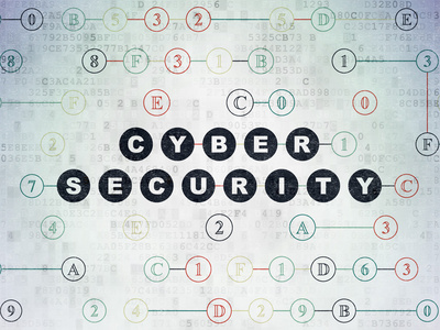 隐私权的概念 网络安全数字纸张背景上