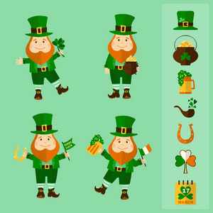 圣 Patrick 天集 四个小妖精和传统元素
