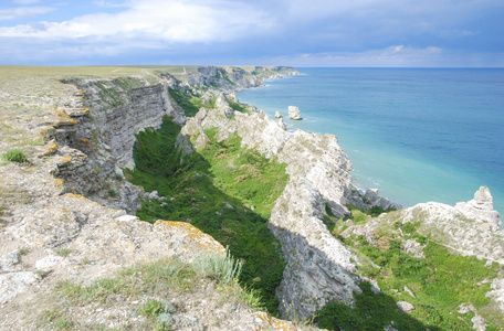 Seashore.Tarhankut,Dzhangul。克里米亚半岛