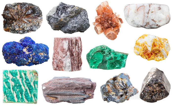 collection of various mineral rocks and stones