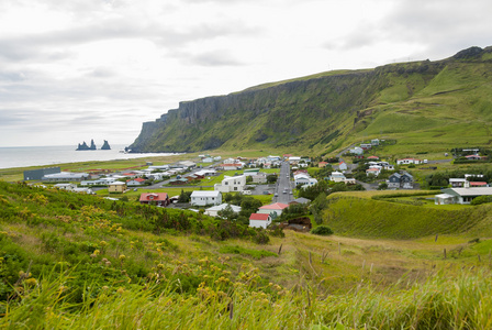 Vik 村庄在冰岛