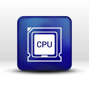 图标的 cpu 微处理器标牌标志工艺