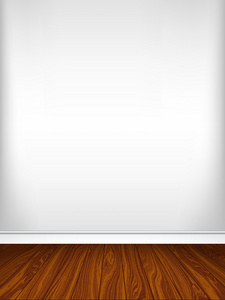 空的白墙和镶木地板.室内的空房间.矢量这照片
