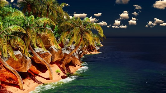 美丽的热带岛屿图片