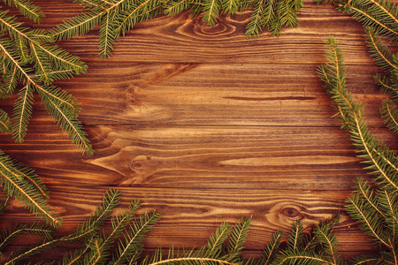 木板上的圣诞树框架