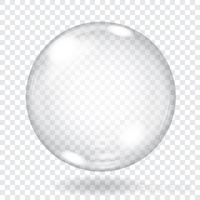 大的透明玻璃球体.只有在矢量文件的透明度