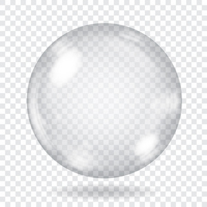 大的透明玻璃球体。只有在矢量文件的透明度