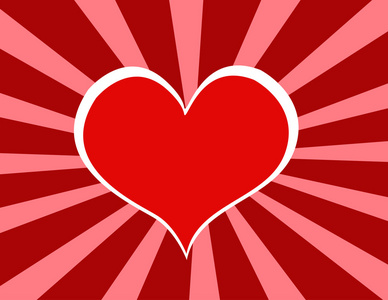 矢量图和红色爱的心