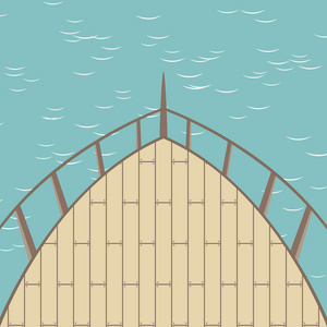 后甲板的小船和大海照片