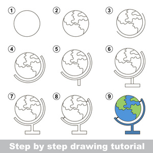 如何绘制一个地球仪