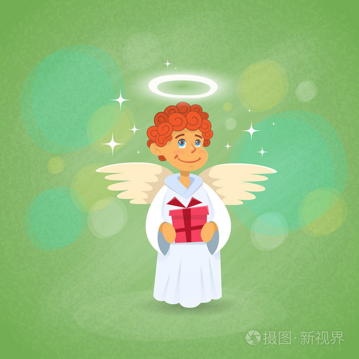 情人节天使丘比特抱着现在的情人节