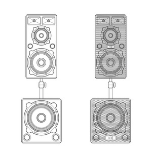 它对大纲扬声器站低音炮的制作图案