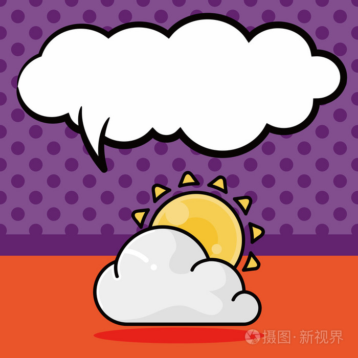 太阳涂鸦,语音泡沫矢量图插画-正版商用图片1lrt14-摄图新视界
