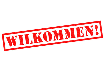 Wilkommen橡皮戳