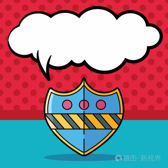 防火墙的涂鸦,语音泡沫矢量图