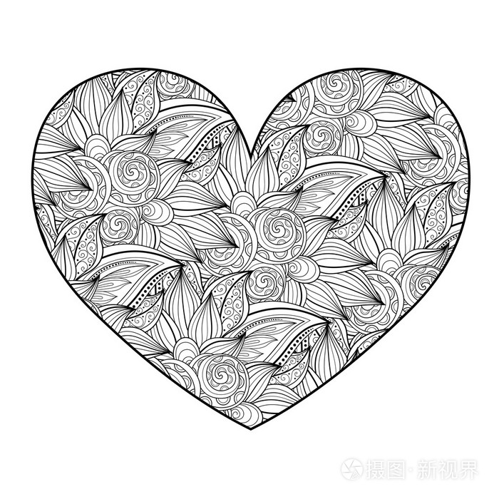 装饰单色花的心