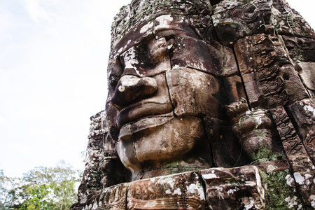 在柬埔寨古代浮雕