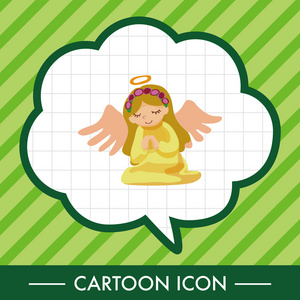 天使卡通设计元素矢量图标元素