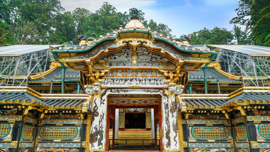 Karamon 门绍古神社日本栃木县日光市最主要的神殿