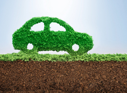 绿色能源的汽车的概念图片