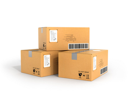 全球包交付和包裹运输概念 sta