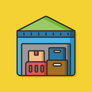 物流仓库矢量图标照片