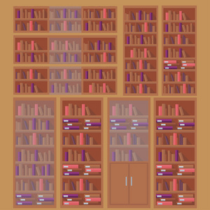 图书馆的书书架背景
