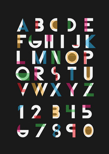 彩色字母字体和数字
