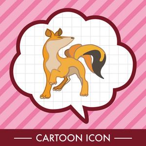 动物狐狸卡通主题元素
