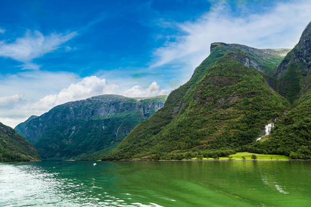 在挪威的美丽 Sognefjord