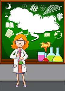 科学老师在教室的前面照片