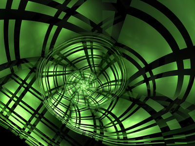 抽象的计算机生成的绿色科技风格背景