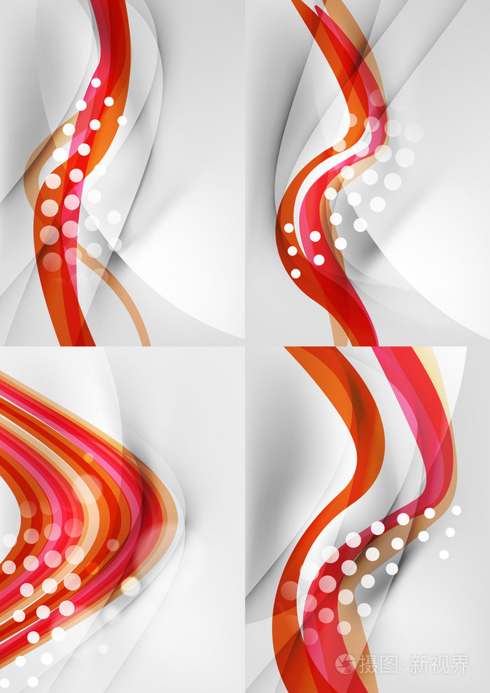 组的抽象背景.用光和阴影效果曲线波浪线